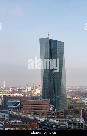 Deutschland, Hessen, Frankfurt am Main, Neubau der Europäischen Zentralbank in Frankfurt Ostende Stockfoto