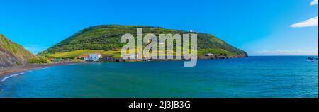 Porto Pim Strand auf der Insel Faial in Portugal Stockfoto