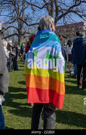 Deutschland, Baden-Württemberg, Stuttgart, Friedensdemonstration gegen Ukraine-Krieg, 13.03.2022 Stockfoto