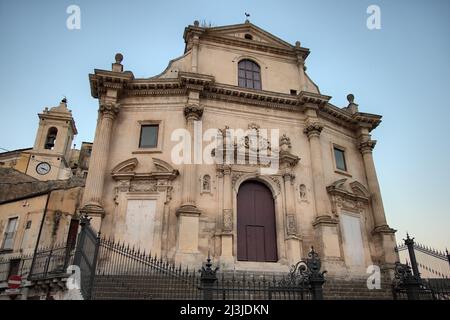 Ragusa Ibla barocke Kirche von Anime Sante del Purgatorio, Sizilien Stockfoto