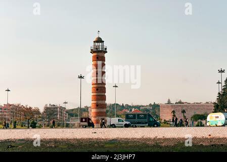 Leuchtturm Belem, Farol de Belém. Lissabon Stockfoto