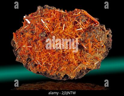 Crocoite, The Adelaide Mine, Dundas, Tasmanien, Australien Stockfoto