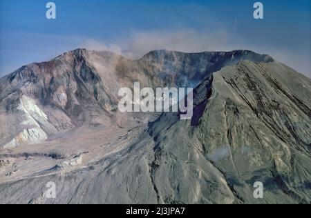 Mt. St. Helen's Smoking Caldera 1980, Washington Stockfoto