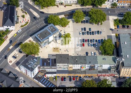 Luftaufnahme, Heessen Markt und Rathaus Bürgerbüro Heessen Amtsstraße in Hamm-Heessen, Hamm, Ruhrgebiet, Nordrhein-Westfalen, Deutschland, Autho Stockfoto
