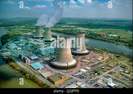 Three Mile Island Nuclear Power Plant, PA Stockfoto