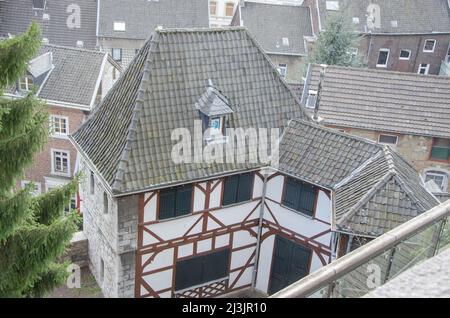 Stolberg Juni 2016: Altes Schloss in der Altstadt von Stolberg Stockfoto