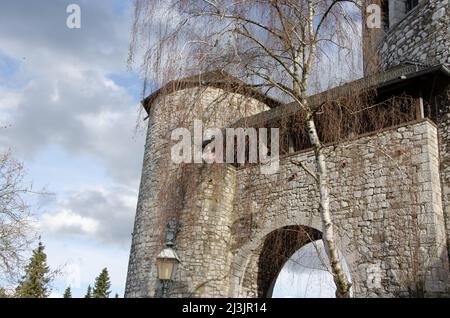 Stolberg Juni 2016: Altes Schloss in der Altstadt von Stolberg Stockfoto