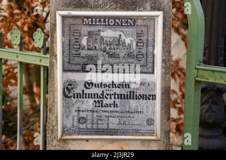 Stolberg Juni 2016: Altes Schloss in der Altstadt von Stolberg Stockfoto