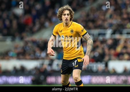 Newcastle, Großbritannien. 08. April 2022. Fabio Silva #17 von Wolverhampton Wanderers während des Spiels in, am 4/8/2022. Quelle: SIPA USA/Alamy Live News Stockfoto