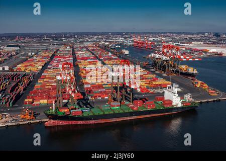 Port Elizabeth Container Yard, NJ Stockfoto