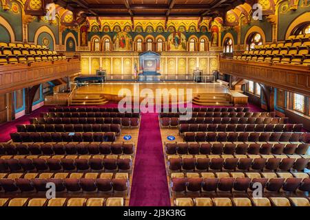 Washington DC, APR 3 2022 - Innenansicht der Healy Hall in der Georgetown University Stockfoto