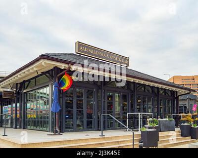 Washington DC, 30 2022. MÄRZ - am Nachmittag wolkige Aussicht auf die Rappahannock Oyster Bar Stockfoto