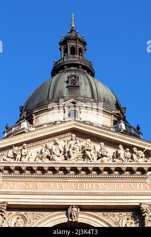 Kuppel der Stephansbasilika in Budapest Stockfoto