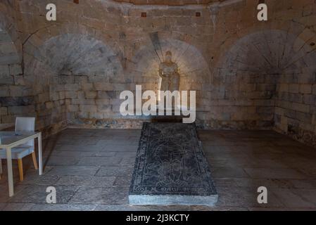 Beja, Portugal, 17. Juni 2021: Innenansicht der Burg in der portugiesischen Stadt Beja. Stockfoto