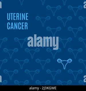 Gebärmutterkrebs, konzeptuelle Illustration Stockfoto