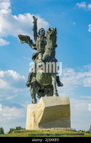 Reiterstatue von Alexander Suworov Tiraspol Transnistria Moldawien Stockfoto