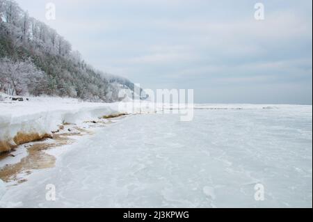 Ostseelandschaft im Winter Stockfoto