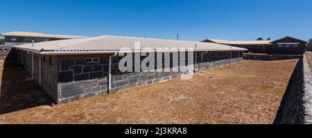 Robben Island Gefängnis in Südafrika; Robben Island, Kapstadt, Westkap, Südafrika Stockfoto