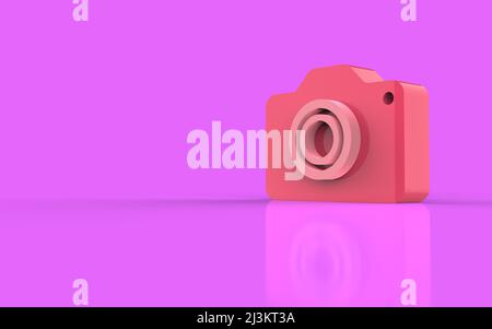 3D Abbildung des Kamerasymbols Stockfoto
