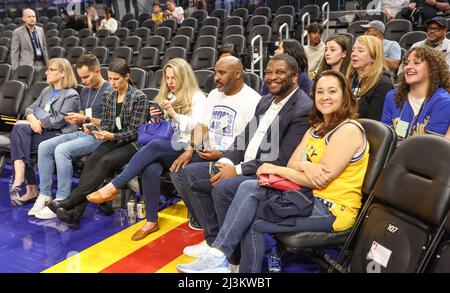 Kalifornien, 8.. April 2022: Einige Off-Beat-Bilder, die während eines Spiels zwischen Golden State Warriors und Los Angeles Lakers im Chase Center aufgenommen wurden: Seshadri SUKUMAR Stockfoto