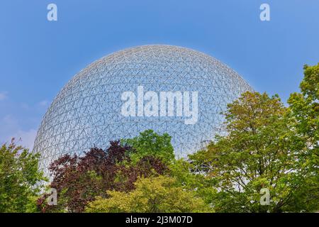 Biosphäre in Montreal, einem Museum, das der Umwelt gewidmet ist; Montreal, Quebec, Kanada Stockfoto