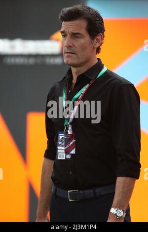 Albert Park, Melbourne, Victoria, Australien. 09. April 2022. FIA Formel-1-Weltmeisterschaft 2022 - Formel 1 Rolex Australian Grand Prix - Mark Webber ist im F1 Pit Fahrerlager zu sehen -Bildquelle: brett keating/Alamy Live News Stockfoto