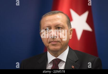 Istanbul, Türkei. 23.. Mai 2016. Der türkische Präsident Recep Tayyip Erdogan während des humanitären Weltgipfels in Istanbul. (Foto von Mykhaylo Palinchak/SOPA Images/Sipa USA) Quelle: SIPA USA/Alamy Live News Stockfoto