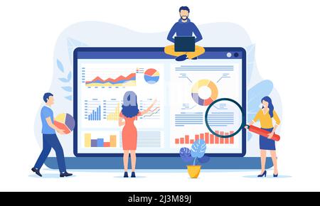 Datenanalyse, Dashboard Stock Vektor