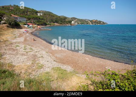 Strand La Soda, Porto Santo Stefano, Grosseto, Toskana, Italien Stockfoto