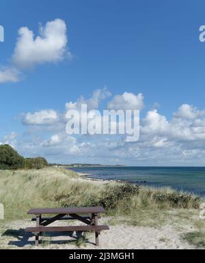 Picknickplatz an der ostsee auf Fehmarn, Schleswig-Holstein, Deutschland Stockfoto