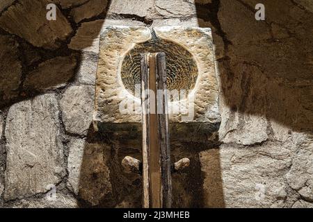 Originalbrunnen in der Sakramentskapelle, bei Giswil, Kanton Obwalden, Schweiz Stockfoto