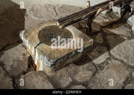 Originalbrunnen in der Sakramentskapelle, bei Giswil, Kanton Obwalden, Schweiz Stockfoto