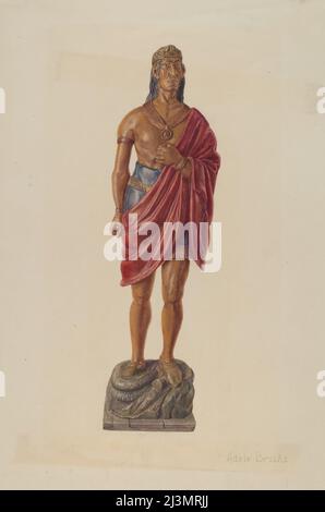 Cigar Store Indian, 1935/1942. Stockfoto