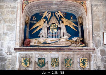 Die Chichester Kathedrale, die formell als Domkirche der Heiligen Dreifaltigkeit bekannt ist, ist der Sitz des anglikanischen Bischofs von Chichester. Stockfoto