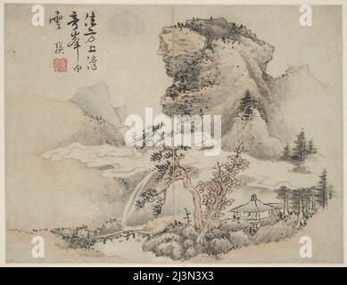 Landschaft im Stil der alten Meister: Nach Fang Congyi (aktive c. 1340-80), China, Ming-Dynastie (1368-1644), 1642. Stockfoto