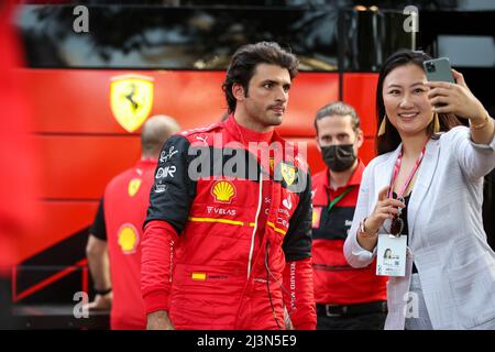 Melbourne, Australien. 8. April 2022. #55 Carlos Sainz (ESP, Scuderia Ferrari), F1 Grand Prix von Australien auf dem Melbourne Grand Prix Circuit am 8. April 2022 in Melbourne, Australien. (Foto von HIGH TWO) Quelle: dpa/Alamy Live News Stockfoto