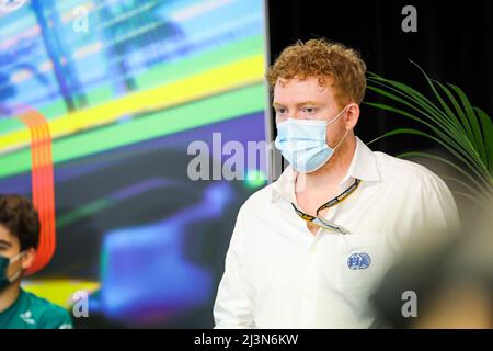 Melbourne, Australien. 8. April 2022. Tom Wood (F1 Mediendelegierter), F1 Grand Prix von Australien auf dem Melbourne Grand Prix Circuit am 8. April 2022 in Melbourne, Australien. (Foto von HIGH TWO) Quelle: dpa/Alamy Live News Stockfoto