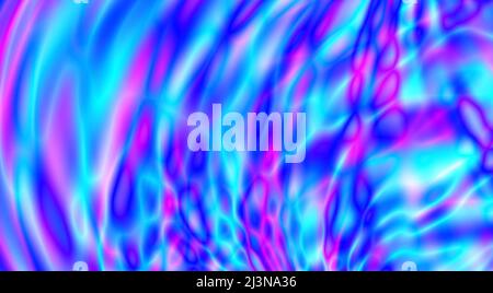 Abstrakter, heller, mehrfarbiger Hintergrund mit holographischem Effekt. Gesättigtes Vektorgrafikmuster Stock Vektor