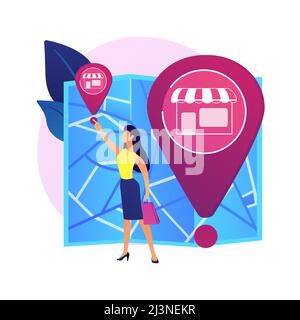 Expansion kleiner Unternehmen. Franchise-Entwicklung, Vermögensverwaltung, Globalisierungsidee. Marktführerschaft. Erfolgreiche Eröffnung der Restaurantbranche. Vecto Stock Vektor