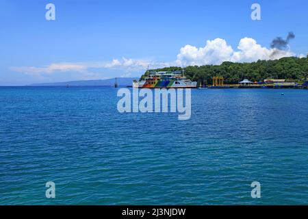 Padangbai Beach im Osten von Bali, Indonesien. Stockfoto