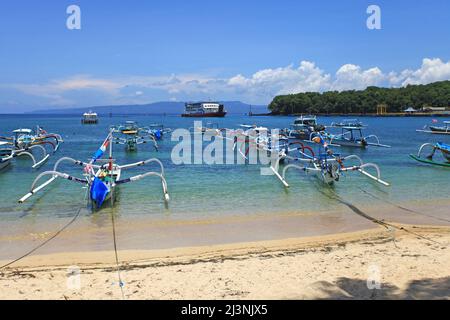 Padangbai Beach im Osten von Bali, Indonesien. Stockfoto