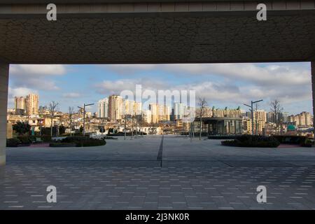 Panoramablick auf Baku, die Hauptstadt von Aserbaidschan. Stockfoto