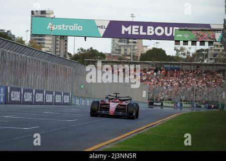 Melbourne, Australien. 09. April 2022. 9.. April 2022, Albert Park, Melbourne, FORMEL 1 ROLEX AUSTRALIAN GRAND PRIX 2022, im Bild Charles Leclerc (MCO), Scuderia Ferrari Credit: dpa/Alamy Live News Stockfoto