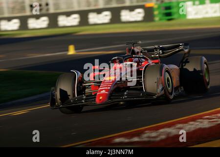 Melbourne, Australien. 09. April 2022. 9.. April 2022, Albert Park, Melbourne, FORMEL 1 ROLEX AUSTRALIAN GRAND PRIX 2022, im Bild Charles Leclerc (MCO), Scuderia Ferrari Credit: dpa/Alamy Live News Stockfoto