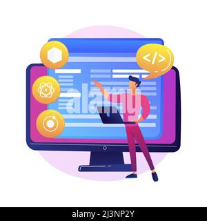 Plattformübergreifende Frameworks abstraktes Konzept Vektor Illustration. Programmierung Build-Tool, Software-Entwicklung-Framework, Cross-Plattform-Struktur, appl Stock Vektor