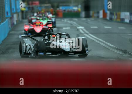 Rom, Italien. 09. April 2022. Rom, Italien - 08,04 2022: ABB FORMEL E, FIA WELTMEISTERSCHAFT 2022 ROM E-PRIX RENNEN in EUR Rom am 2022. April Quelle: Independent Photo Agency/Alamy Live News Stockfoto