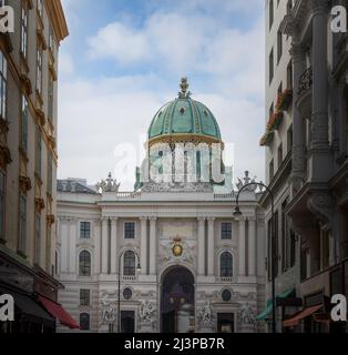 Hofburg und Kohlmarkt - Wien, Österreich Stockfoto