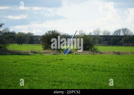 Essen Sie England - The Giant Spoon in der Nähe von Cramlington Stockfoto