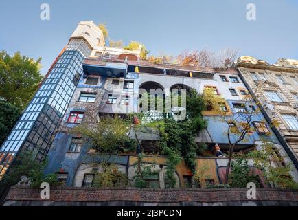 Hundertwasserhaus - Wien, Österreich Stockfoto