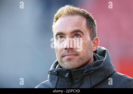 UTRECHT, NIEDERLANDE - 9. APRIL: Cheftrainer Sjors Ultee von Fortuna Sittard während des niederländischen Eredivisie-Spiels zwischen dem FC Utrecht und Fortuna Sittard am 9. April 2022 im Stadion Galgenwaard in Utrecht, Niederlande (Foto: Peter Lous/Orange Picts) Stockfoto
